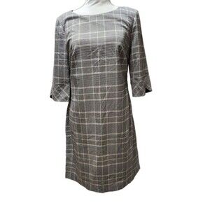 Bravissimo Black White Monochrome Check Dress Size 8 Curvy Really Curvy Career